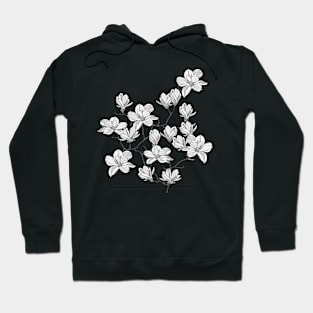 Black and White Plant Artwork Hoodie